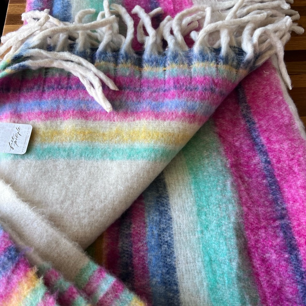 Free People “Skye” Striped Throw